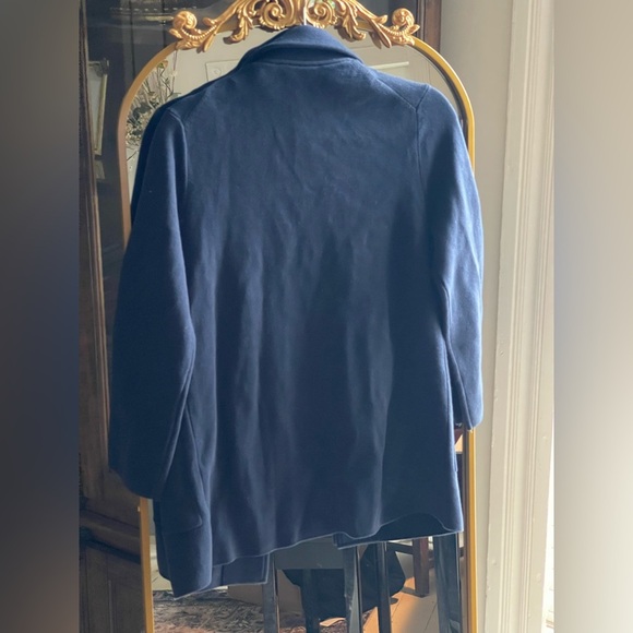 NWT Quince 100% Organic Cotton Women’s Knit Blazer in Navy - Picture 8 of 9